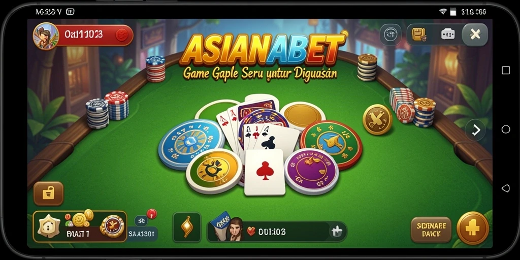 Tampilan gameplay ASIANABET menunjukkan suasana permainan Gaple yang seru.