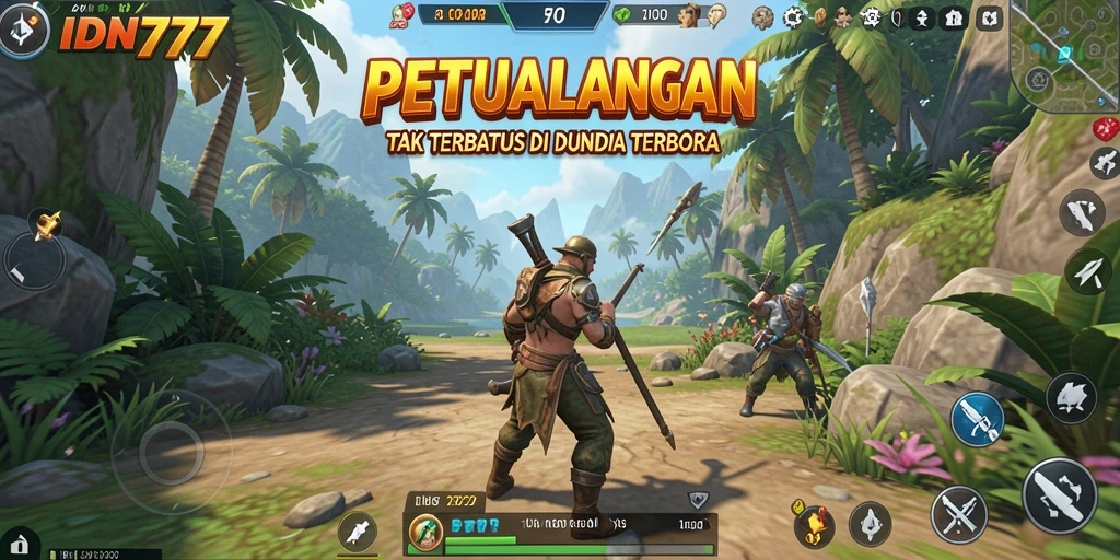 Tampilan gameplay <strong>IDN777</strong> yang epik di dunia terbuka.