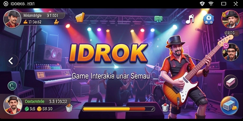 Tampilan gameplay IDROK yang seru dengan berbagai lagu.
