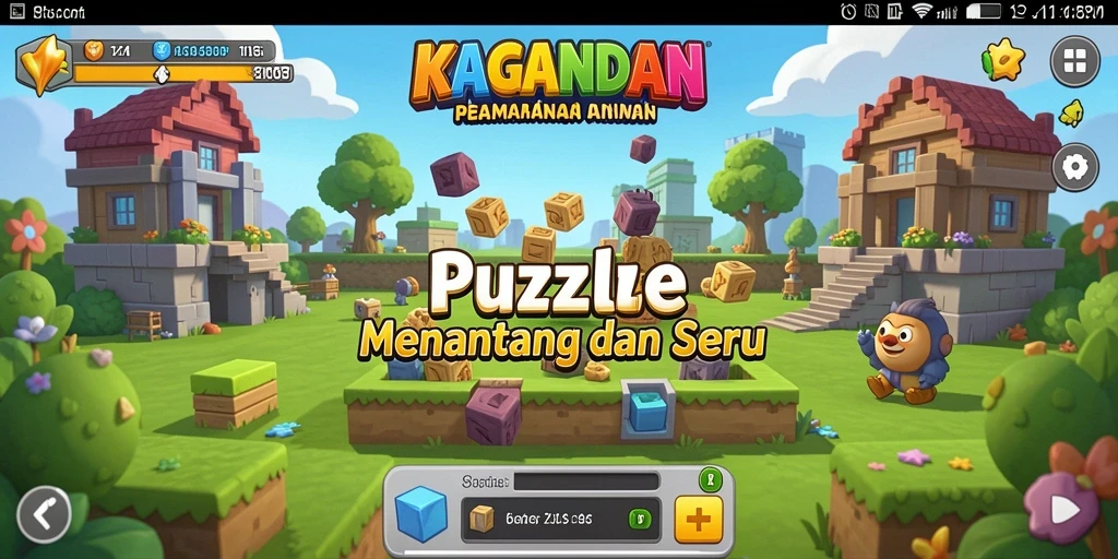 Screenshot gameplay KAGANDAN menunjukkan tantangan teka-teki yang menarik.