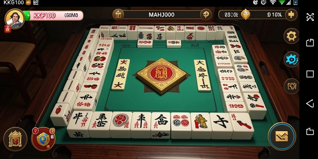 Tampilan gameplay KPK100 yang menarik dengan ubin Mahjong berwarna-warni.