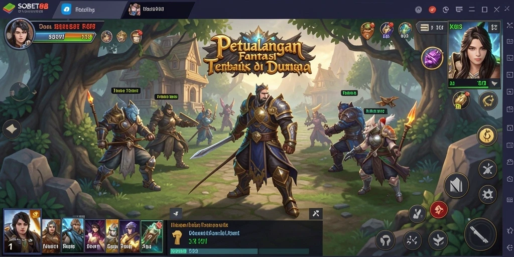 Tampilan gameplay RPG yang memukau dan mendebarkan.
