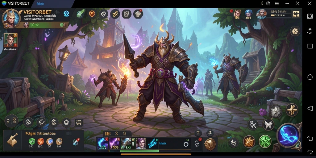 Tangkapan layar menampilkan aksi seru dalam game MMORPG VISITORBET.